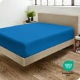 thumbnail image 4 of Sábana Ajustable de Lujo Bare Home Colección 1800 Ultra Suave Tamaño Twin-XL Azul Medio, 4 of 7