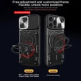 thumbnail image 3 of for iPhone 16 Pro Max 6.9" Case with Magnetic Ring Kickstand, Rugged Military Grade Shockproof Heavy Duty Case with Slide Camera Lens Cover for Apple iPhone 16 Pro Max JS-Black, 3 of 9