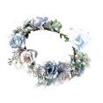 thumbnail image 1 of Bride Flower Hair Wreath With Tie Flower Crown Floral Wreath Headband Wedding Party, 1 of 3