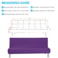 thumbnail image 6 of Eurhowing Stretch Futon Slipcover, Polyester Spandex Armless Sofa Bed Cover with Elastic Hem, 3-Seater Couch Sofa Protector, Purple, 6 of 7