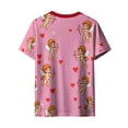 thumbnail image 6 of Xuyuer Valentine's Day Women's Tshirts Holiday Party Funny Costume 3D Print Funny Tuxedo Graphic Novelty Short Sleeve Crewneck Shirt Circus Costume Showman T-Shirts, 6 of 9