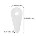 thumbnail image 2 of FELTECHELECTR 100Pcs Mirror Fixing Clips for Bathroom Silver Plastic, 2 of 8