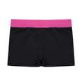 thumbnail image 4 of Sxiwei Girls Wide Elastic Waistband Sportswear Shorts for Dance Yoga Rose Red&Black 12, 4 of 6