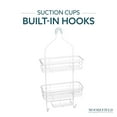 thumbnail image 4 of Moorefield 3-Tier Modern Hanging Shower Caddy, Non-Slip Neck & Suction Cups, No Drilling, Matte White, 4 of 10