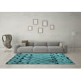 thumbnail image 3 of Ahgly Company Indoor Square Solid Light Blue Modern Area Rugs, 4' Square, 3 of 4