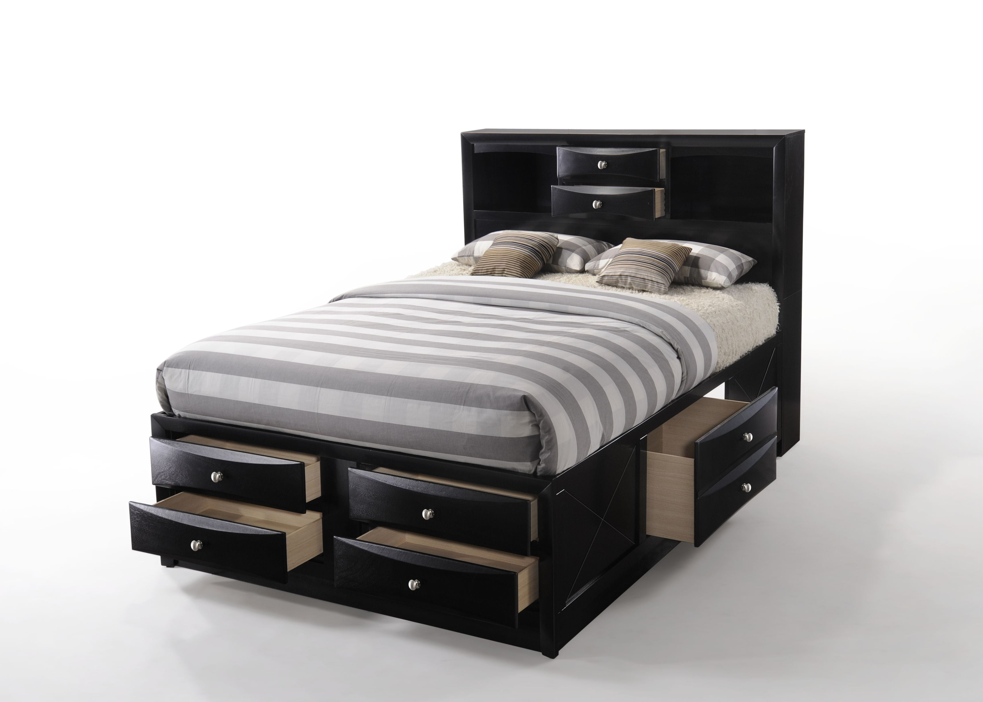 Acme Ireland Queen Storage Bed, Black, Box 1 of 4