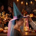thumbnail image 5 of Halloween Pointed Witch Hat, Lightweight Wizard Headwear Accessory, Ideal for Halloween Themed Parties, Evening Gathering, Photo Shoot, Festival Outfit and Holiday Dress Up Supplies C, 5 of 8