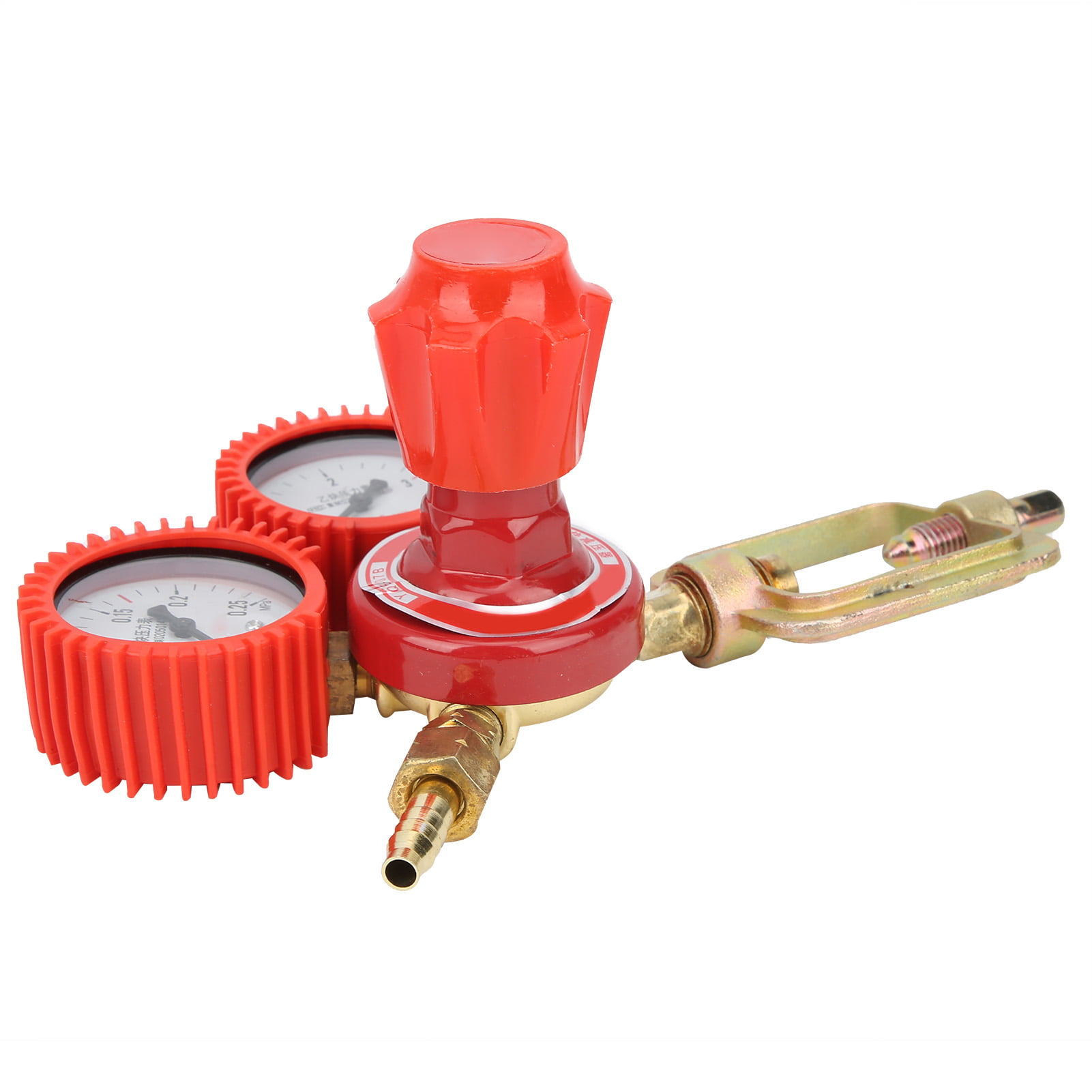 YQE-03A Pressure Reducer Good Sealing for 0.01-0.15Mpa 0.25Mpa Output 12m/h 4Mpa Input Alloy Steel Practical Red Acetylene Pressure Reducer