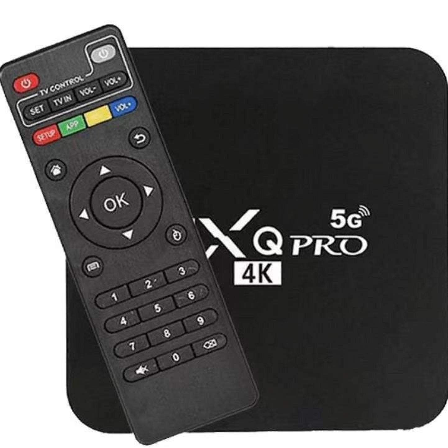 4GB+32GB Android TV Box, 4K HD TV Box with Infrared Remote Control (4GB+32GB,US PLUG)
