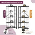 thumbnail image 2 of Nbcleanic 70.7" H 5-Tier Storage Shelves with Wheels, Black, 2 Pack, 2 of 8
