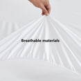 thumbnail image 6 of White Mattress Protector Waterproof Bed Cover Queen Size Mattress Pad Cover 12'' Deep Pocket Fitted Sheet, 6 of 7