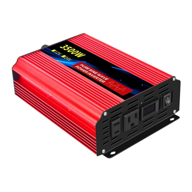 Onduleur de Voiture Domestique 3500W DC12V/24V à AC110/220, Protection de Charge Avancée