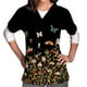 thumbnail image 3 of Blusa de manga corta con cuello en V para mujer, uniforme con estampado de bolsillos, blusa de enfermería Fridja bn6727, 3 of 5