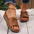 thumbnail image 7 of Barefoot Sandals Women, Cute Sandals for Women, Slip-On Wedge Sandals With Arch Support - Lightweight Comfortable Open Toe Slippers Soft Insole & Anti-Slip Sole Boho Slingback Sandals, Light Brown 7, 7 of 7