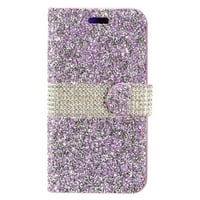 Samsung Galaxy S8 Plus Case, Samsung Galaxy S8+ Case, by Insten Book-Style Rhinestone Diamond Bling Leather [Card Holder Slot] Wallet Pouch Case Phone Cover For Samsung Galaxy S8 Plus S8+