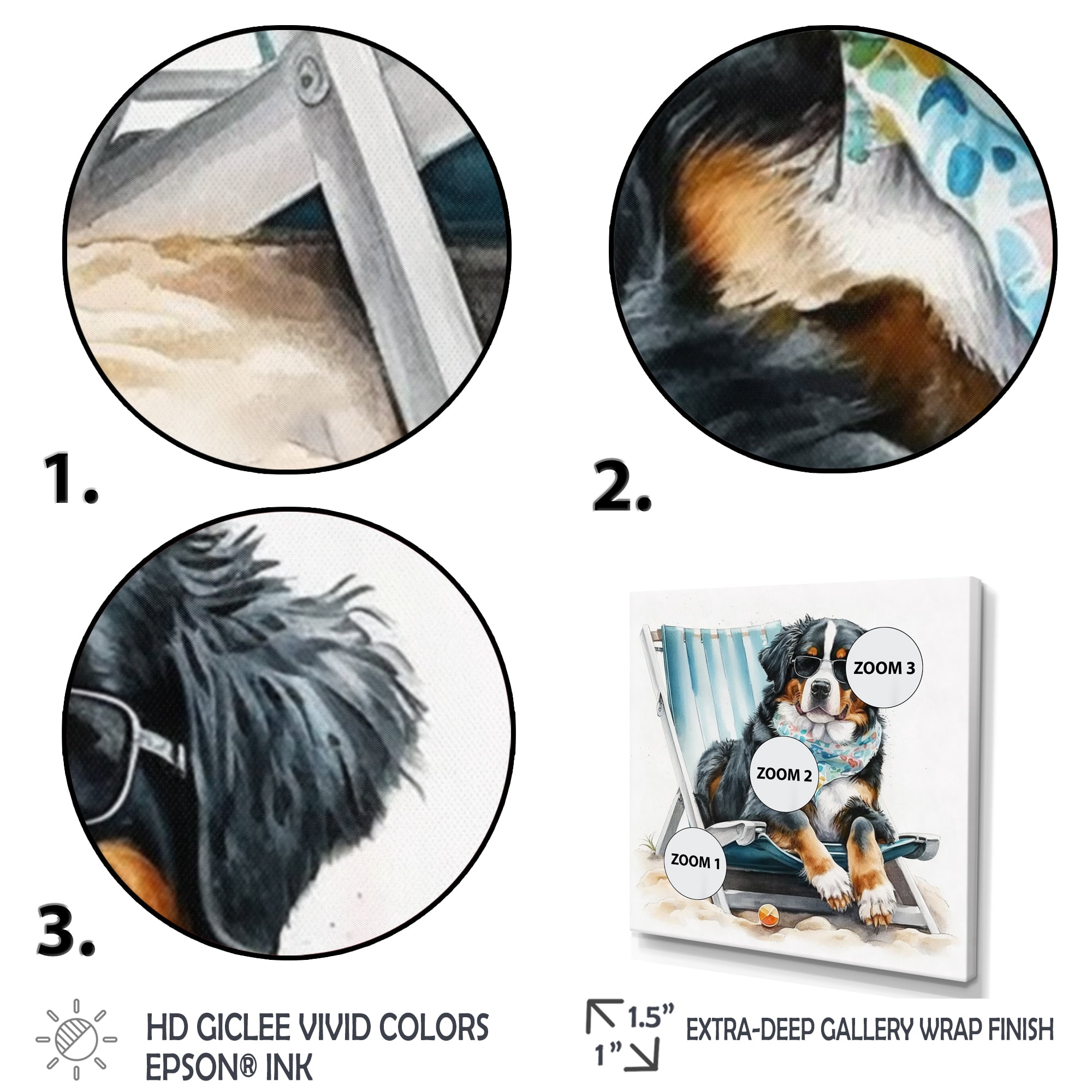 Designart Dog On The Beach III Canvas Wall Art