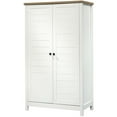 thumbnail image 1 of Pemberly Row Armoire de Rangement Contemporaine Haute en Bois, Blanc Doux, 1 of 12