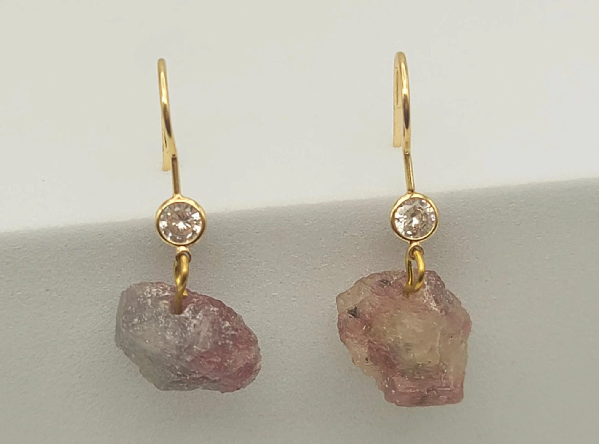 Handmade Amethyst Natural Drop Earrings , Stone Earrings