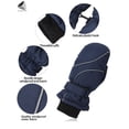 thumbnail image 6 of PULLIMORE Kids Winter Ski Gloves Waterproof Fleece Lined Snow Mittens for Boys Girls (Red), 6 of 8