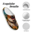 thumbnail image 5 of Disketp Artistic Sunflower Corgi Women's Men's Slippers Plush Slip-On House Slipper for Winter Indoor Soft Cushion Non-slip Fluffy Slides Slippers-8, 5 of 7