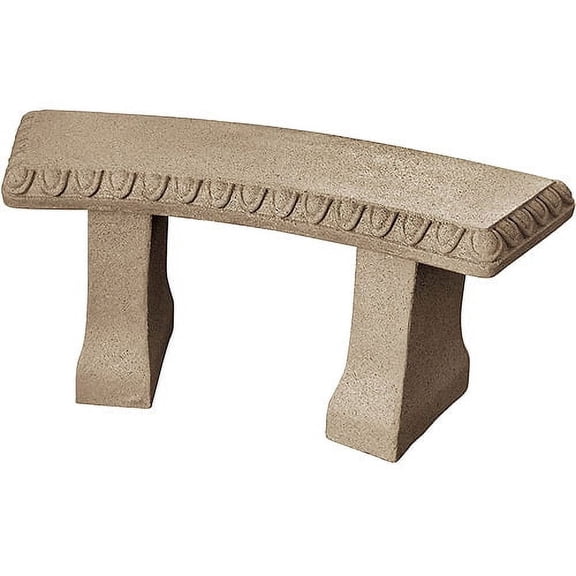 EMSCO Group Garden Bench Statue – Outdoor Resin Bench, Granite Look, Lightweight, Weather-Resistant, Holds up to 200 lbs