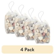 (4 pack) Vibrant Life Large Bag River Rocks Aquarium Decor, 38 oz Bag