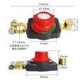 thumbnail image 2 of Battery Disconnect Switch, 275A Waterproof Battery Shut/Cut Off Switch 12-48V Top Post Battery Switch Marine Battery Cut Off Switch for Car Vehicle RV UTV and Boat, 2 of 6