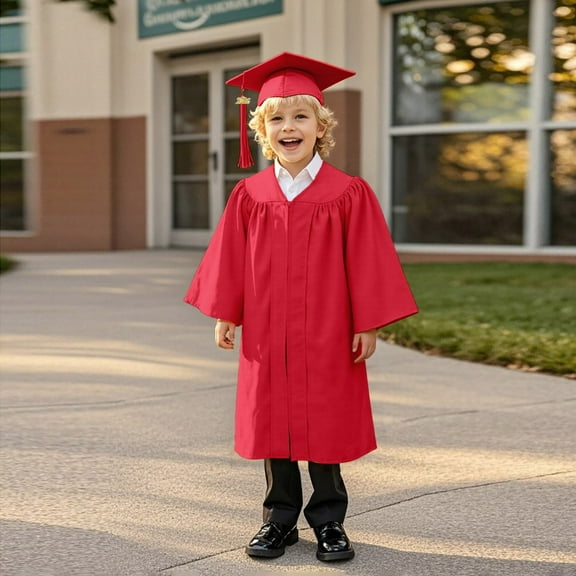 Children Boy Graduation Outfit Graduation Gown and Cap Outfit Sets with Tassel Class Of 2025 Size 4-5T Kids Clothes
