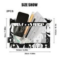 thumbnail image 3 of 2 Pack Pencil Pouch for 3 Ring Binder Smooth Zipper Folders with Pockets Clear Window Pencil Case Black White Dog Face, 3 of 6