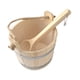 thumbnail image 1 of Barril de madera para sauna y cucharón portátil de 5 l, resistente, práctico, de gran capacidad para sauna, hogar, spa y baño, 1 of 9