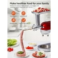 thumbnail image 2 of FOHERE Stainless Steel Meat Grinder Attachment for KitchenAid Stand Mixer, Grinding Plate, Grinding Blades, Sausage Stuffer Tubes, Large Food Tray, 2 of 8