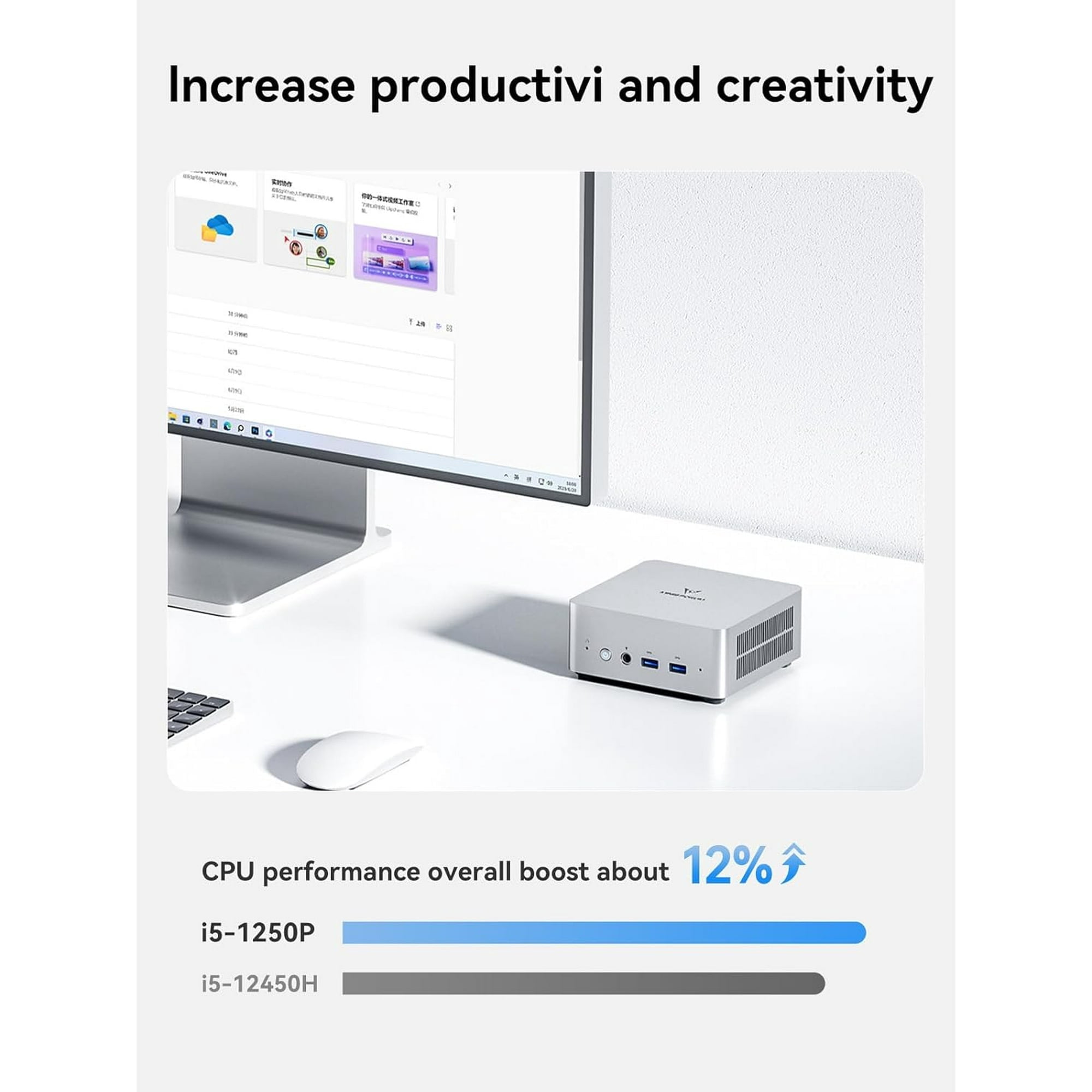 MINISFORUM UN1250 Mini PC Core i5-1250P Processor 32GB RAM 512GB