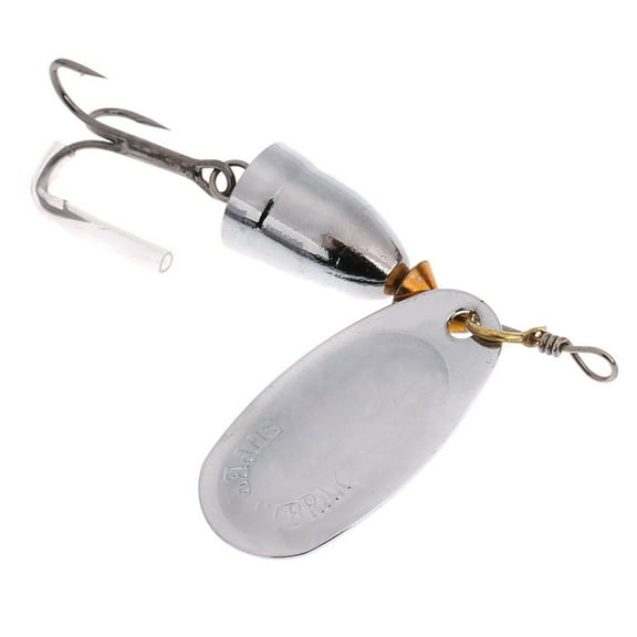 Yoetaun Sequins Artificial Baits Spinner Fishing Lures with Triple Hooks Hard Metal Spinner Baits Fishing Gears Enduring Silver 1