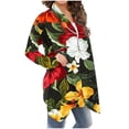 thumbnail image 5 of SELONE Lightweight Summer Cardigans for Women Long Sleeve Tunic Open Front Cardigans Without Hoodie Flowers Beach Vacation Wear Red S, 5 of 5