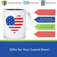 thumbnail image 2 of Patriotic Coffee 11oz Heart Mug Great Gift For Veteran Memorial Day Fourth Of July, Ceramic Novelty Coffee Mug, Tea Cup, Gift Present For Birthday, Christmas Thanksgiving Festival, 11oz, 2 of 2