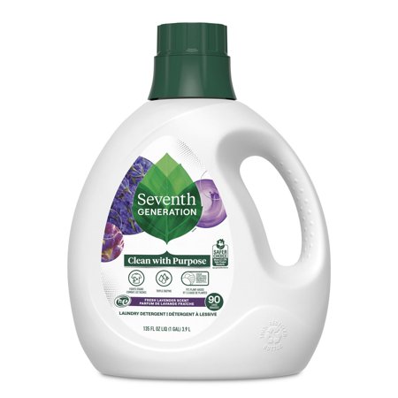 2X - Seventh Generation Lavender HE Liquid Laundry Detergent 90 Loads 135 oz