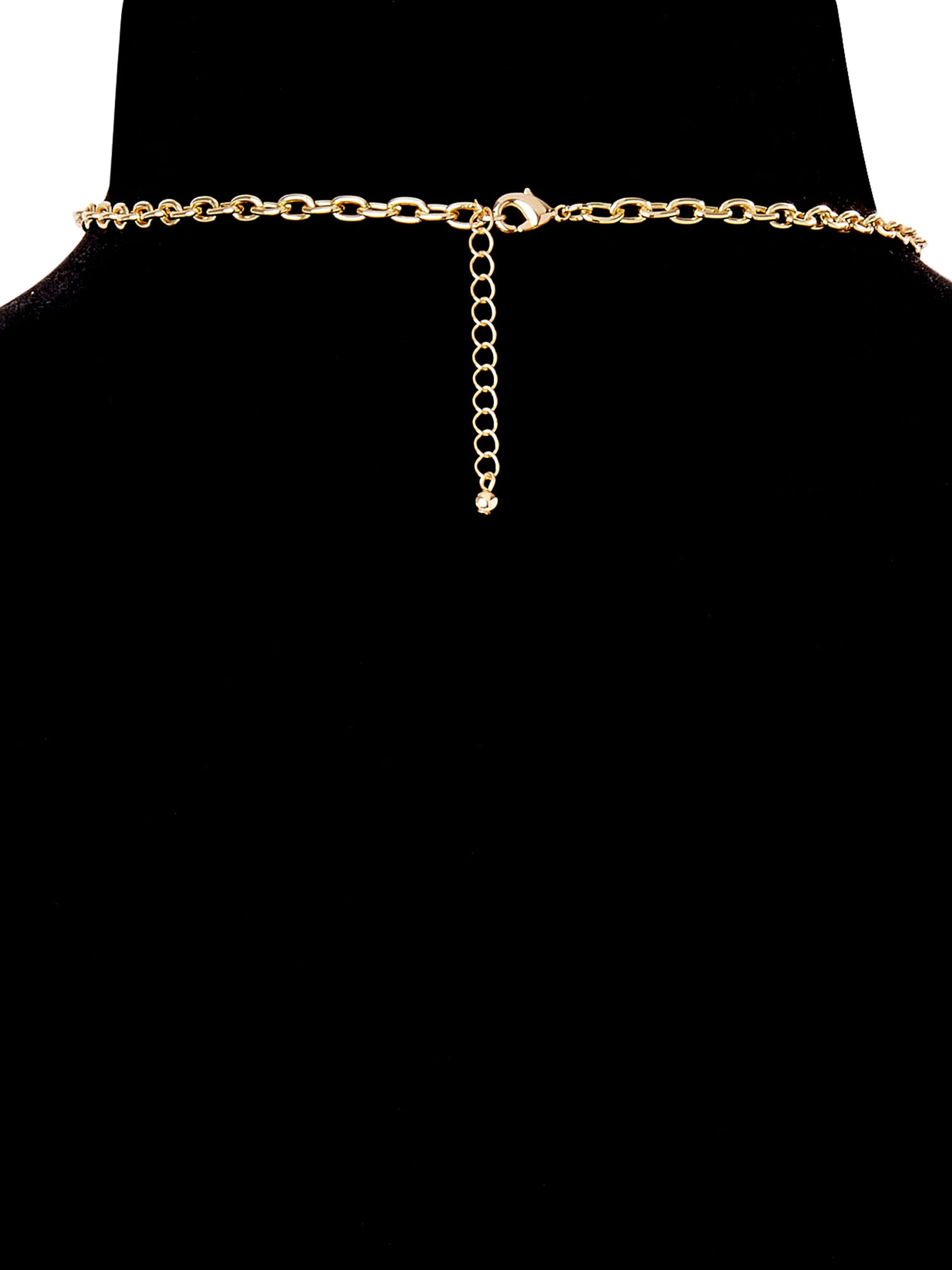 Scoop Womens Brass 14KT Gold Flash Plated Charm Necklace