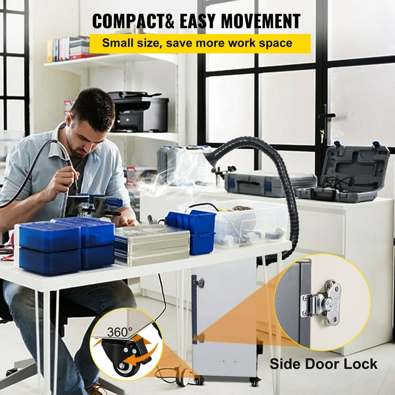 VEVOR Solder Fume Extractor 330W 106 Cfm Smoke Absorber 6Stage Filters