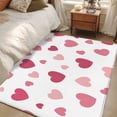 thumbnail image 4 of Pink Love Area Rugs 3'x5', Washable Small Throw Rugs for Living Room Bedroom, Valentine's Day Watercolor Heart Romantic Indoor Outdoor Rug Non-Slip Low Pile Carpet Runner Reversible Floor Mats, 4 of 8