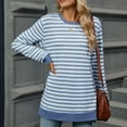 thumbnail image 5 of Nmnitkp Sweaters for Women High Quality Healthy Fabric Women's Fall Sweaters 2025 Long Sleeve Crew Neck Knitted Tops Casual Striped Oversized Pullover Sweater Tops, 5 of 8