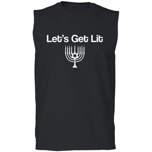 Let's Get Lit (Menorah) Adult Sleeveless Tee