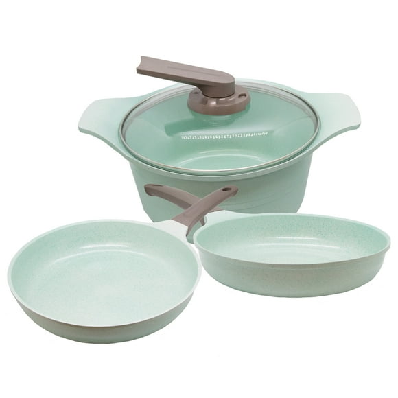 Set de Sartenes JADE PAN Antiadherente con Tapa para Estufas de Inducción
