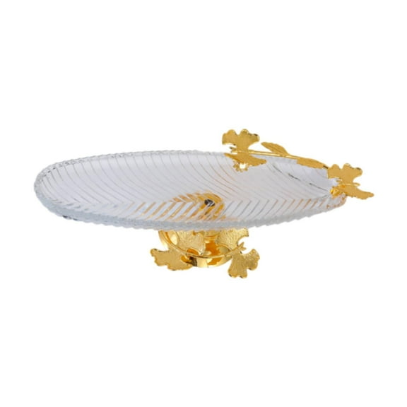 deevoka Glass Serving Tray Multipurpose Pastry Tray Appetizer Tray for Fruits Snacks
