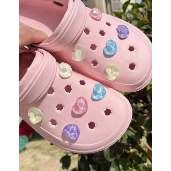 Heart Jelly Drops Clog Charms Set