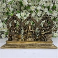 thumbnail image 4 of Lakshmi Ganesh Saraswati Statue in Brass Indian Handmade God Statue Ganesha Idol Lakshmi Statue Saraswati Idol Home Decor Items Goddess Statue Hindu Diwali Puja Decor Temple Decor - AtoZ India Cart, 4 of 5