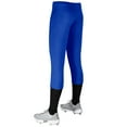 thumbnail image 3 of Fireball Low-Rise Fastpitch Softball Pants, Girls' X-Small, Royal, 3 of 5