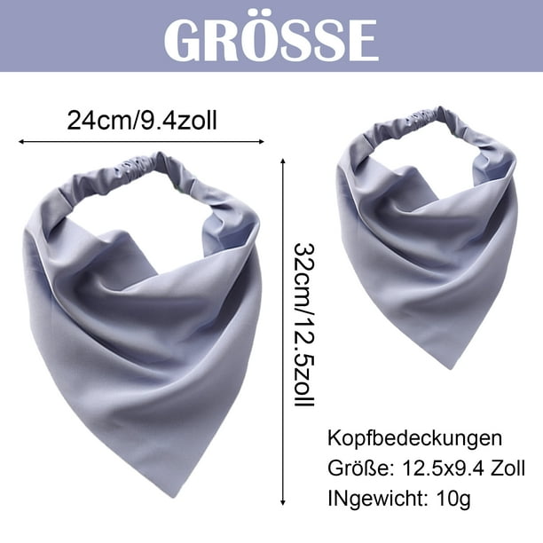 Paquete de 8 diademas elásticas para mujer, pañuelos de gasa, turbantes para el cabello, pañuelo triangular bohemio, turbante elástico ajustable para yoga para mujeres y niñas