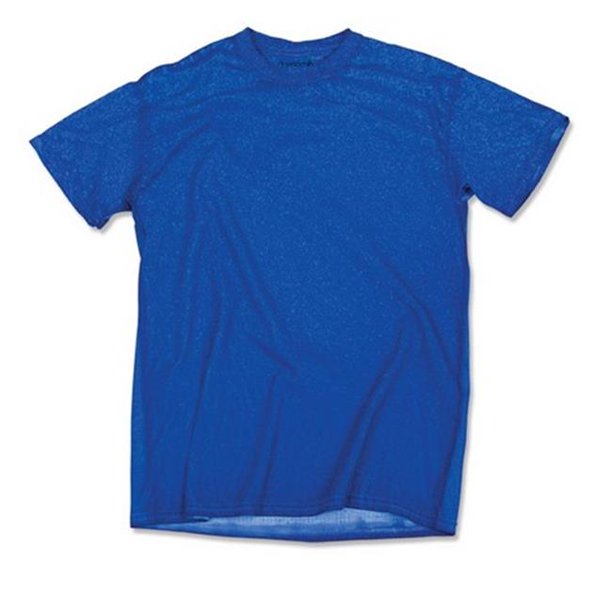 Dyenomite 450RD T-shirt Goutte de Pluie 100 % Coton Ringspun pour Hommes&44; Bleu Fluo - Grand