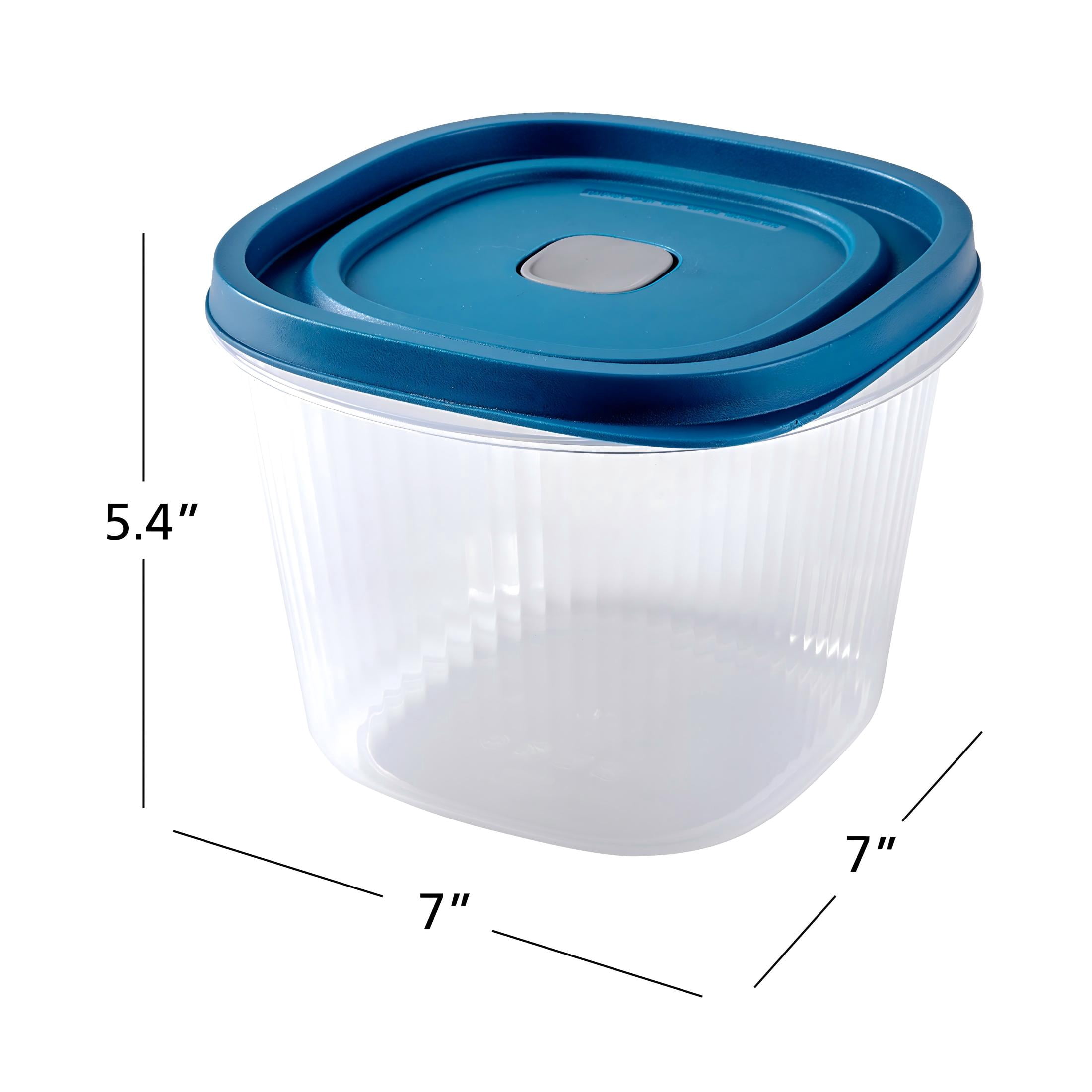 (2 pack) Mainstays Reusable Food Storage Containers, Deep Medium Square, Plastic, 3 Pack with Lids, 8.5 Cups