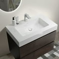 thumbnail image 3 of 30" Walnut Floating Bathroom Vanity with Sink, Wall-Mounted Large Storage Cabinet for Modern Bathrooms, Pre-Assembled White One-Piece Basin No Drain Faucet, Eco-Friendly Design, 3 of 9